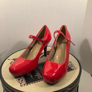 Mary Jane Red Pumps